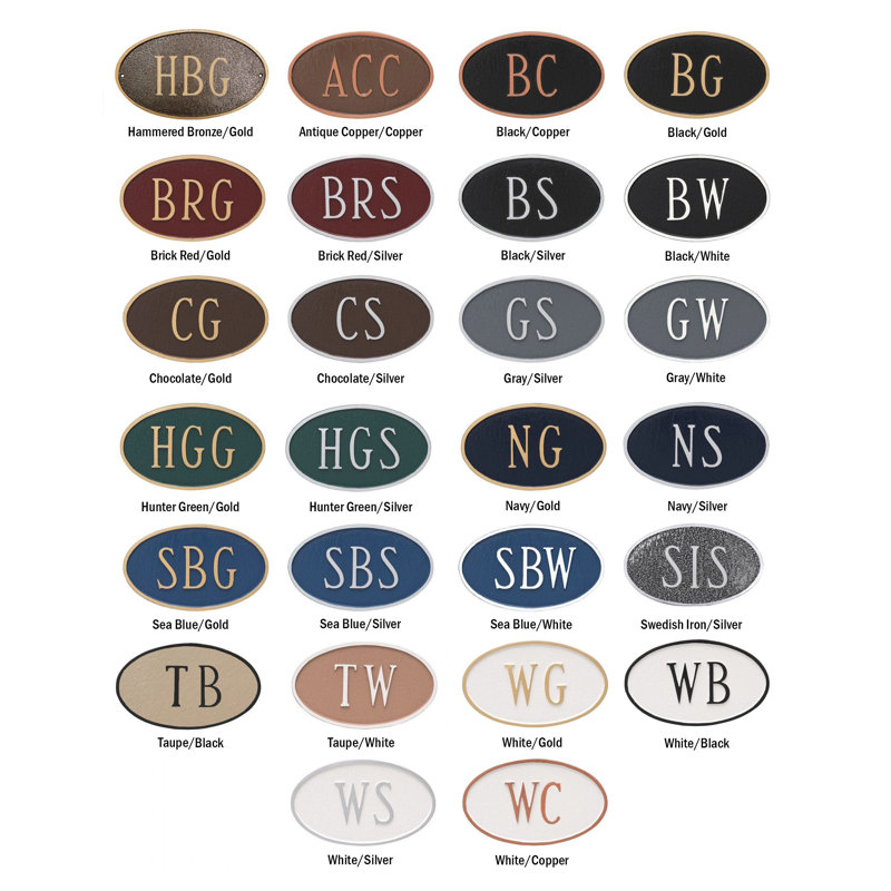 Plaque d’adresse murale sur 1 ligne, Blanc / doré, Oui