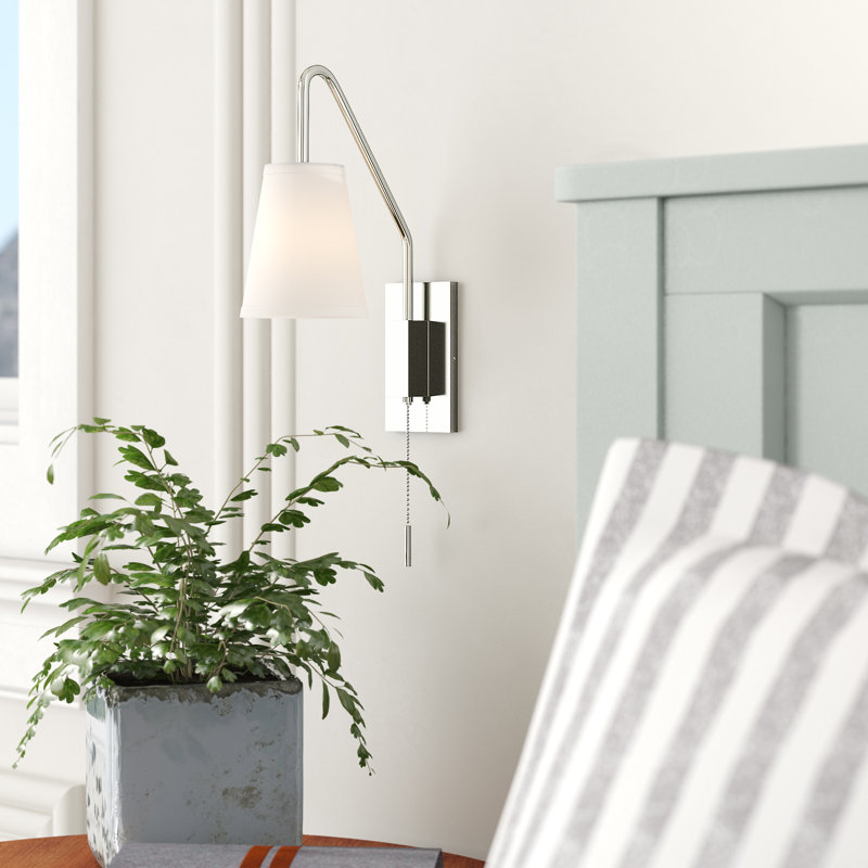 Bailee 1-Light Dimmable Wall Sconces, Polished Nickel