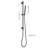 Adjustable Height Handheld Shower With 28-inch Slide Bar And 59-inch Hose In Opaque Black Stainless Steel Height, Hose,