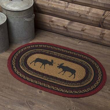 Rug Primitive Stratton Jute Rug Braided Navy Copper No Slip Floor Deco –  VHC Brands Home Decor