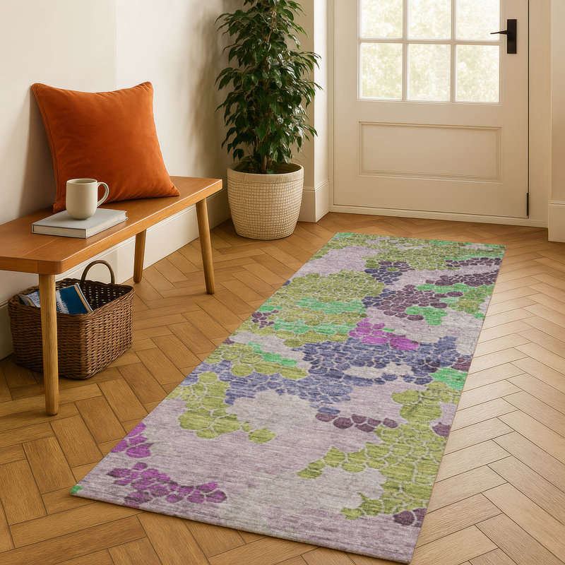 Premium Machine Washable Farolt AMF1906 Geometric Rug, Runner 2'3" x 7'6"
