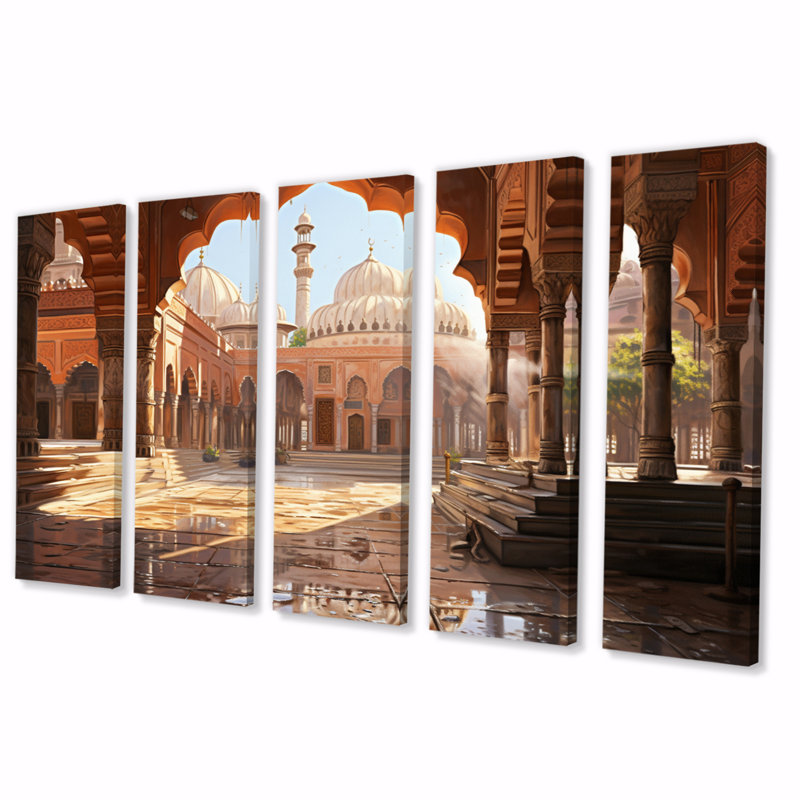 L'islam, l'art du chemin I - 5 pièces sur toile tendue