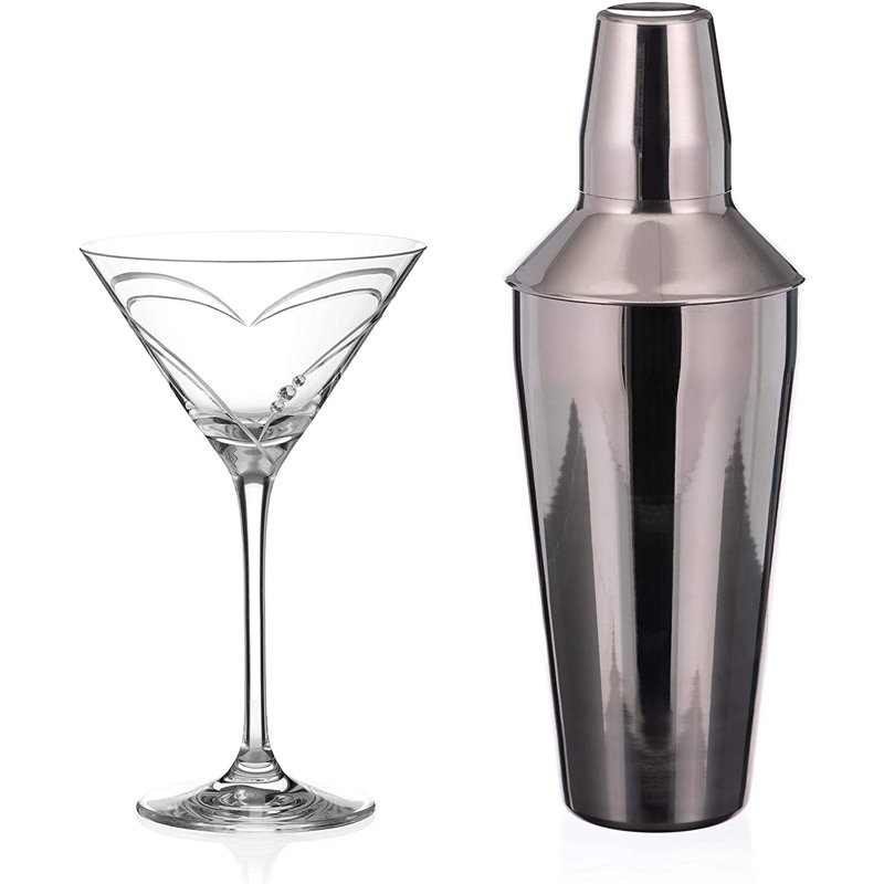 210ml Handmade Crystal Martini Glass Set