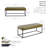 Holtman Faux Leather Bench with Metal Legs-412640462