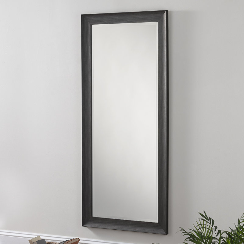 Greenlawn Curved Profile Grey Accent Wall Mirror, Dark Grey, 76cm H x 167.5cm W