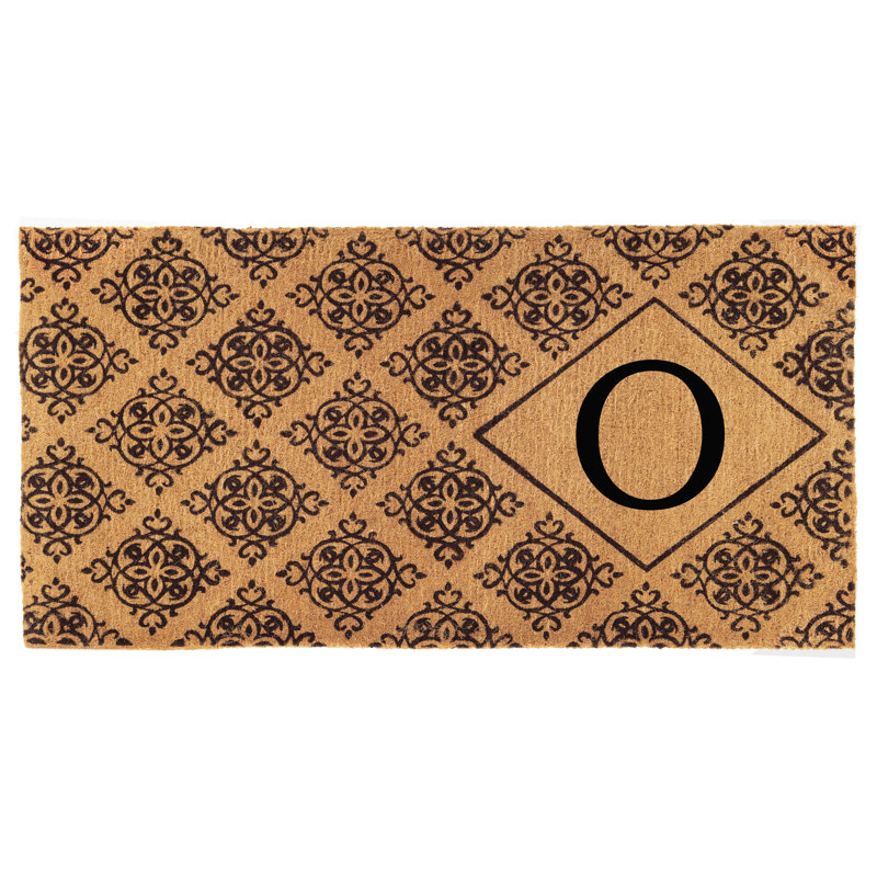 Zambrana Personalizable Outdoor Doormat, B, Rectangle 3' x 6'