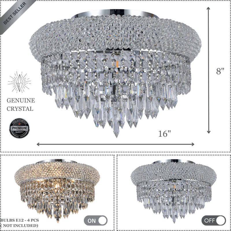 Lustre Montrey Lights Empire Flush, Chrome chrome, 4