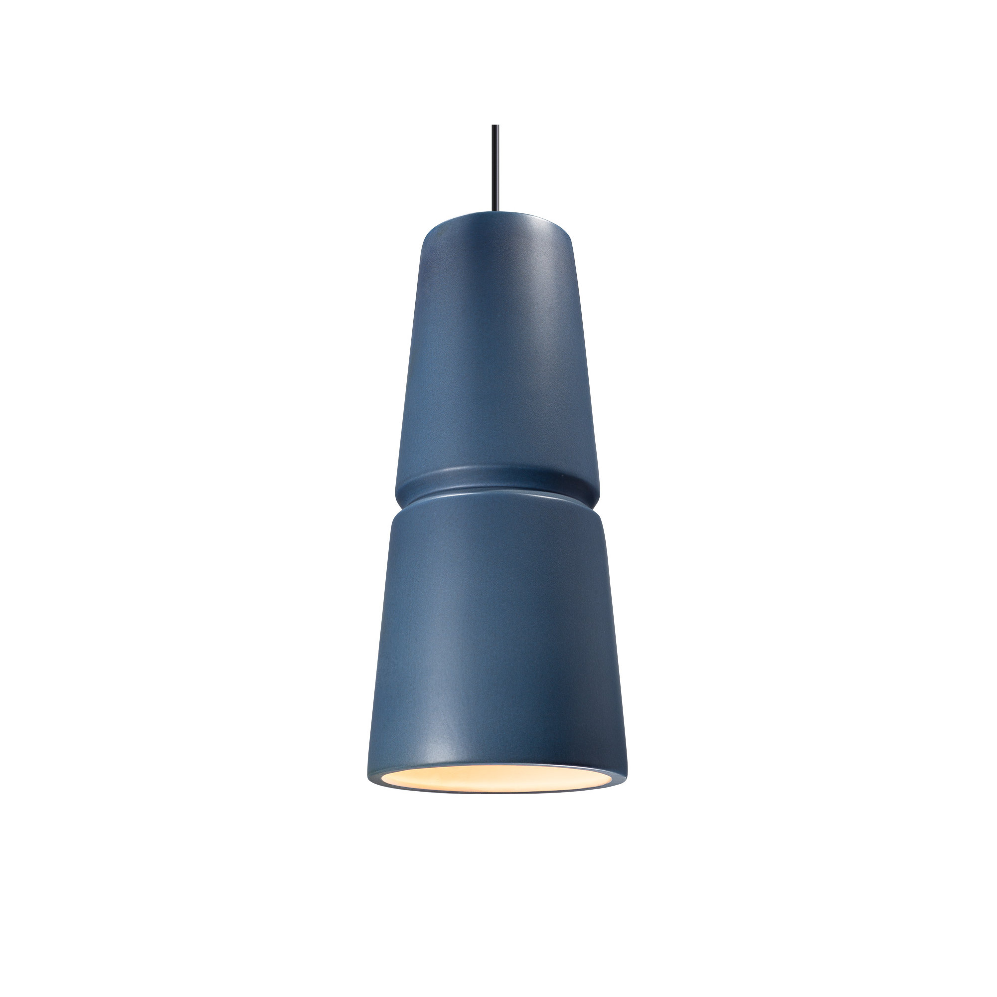 Logan 1 - Light Single Cone Pendant, Midnight Sky, Dark Bronze, 18" H x 8" W x 8" D
