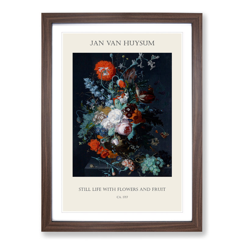 Still Life With Flowers Vol.1 by Jan Van Huysum Framed Print, 65cm H x 48cm W x 2cm D, Walnut Framed
