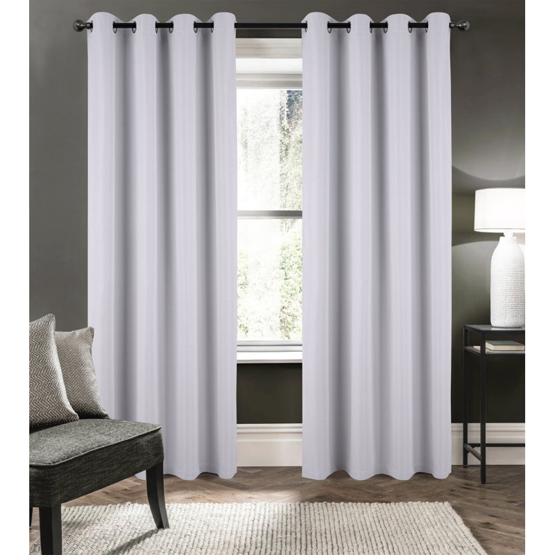 Blackout Curtain Single Panel, White