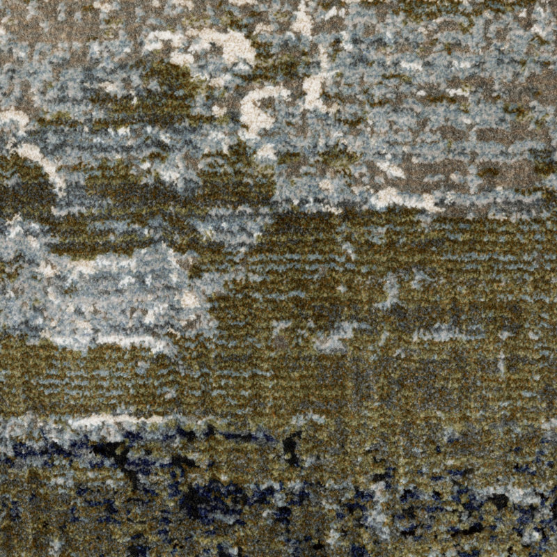 Tapis bleu et vert 3 pi x 5 pi, Rectangle 3 pi 4 po x 5 pi