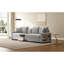 Modern Sofa Couch 111.8" Modular Sofa Upholstered Sofa Couch 3-Seater Sofa With Storage Armrest And Center Console For Living Room, Grey-239836982