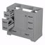 Ensemble de meuble-lavabo simple 35,5 po avec plateau en bois manufacturé Shaneta-1161655074