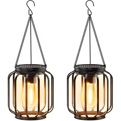 Lanterne suspendue solaire à filament rétro IP65