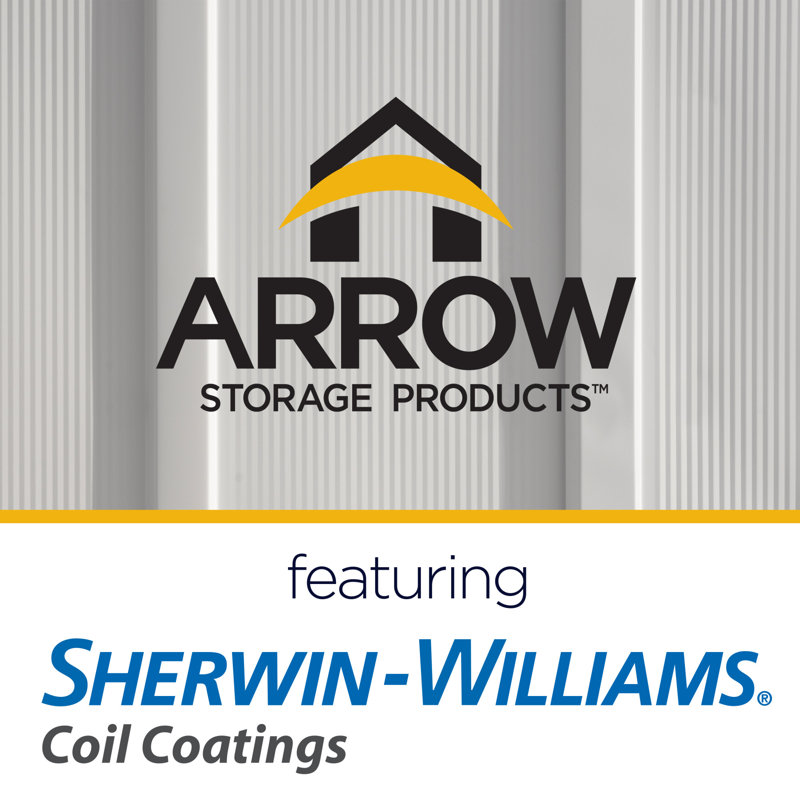 Arrow 8' x 6' Flute Grey Steel Storage Shed