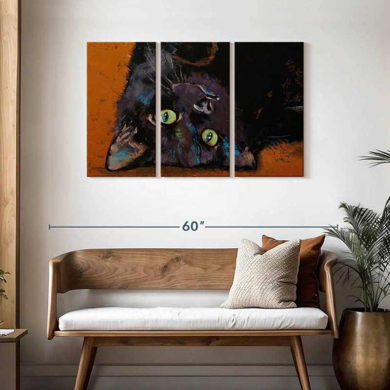 Upside Down Kitten, 28" H x 45" W