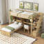 Lit superposé en L avec bureau et système de rangement-1775121897