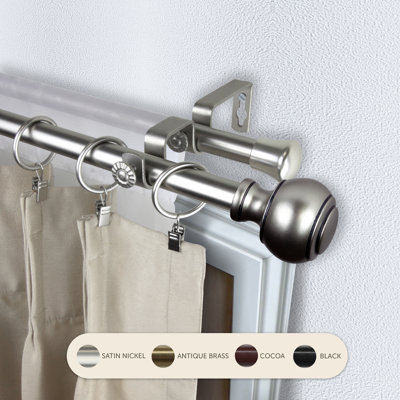 Steel Adjustable Double Curtain Rod