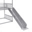 Lit simple superposé en métal avec glissière et escalier