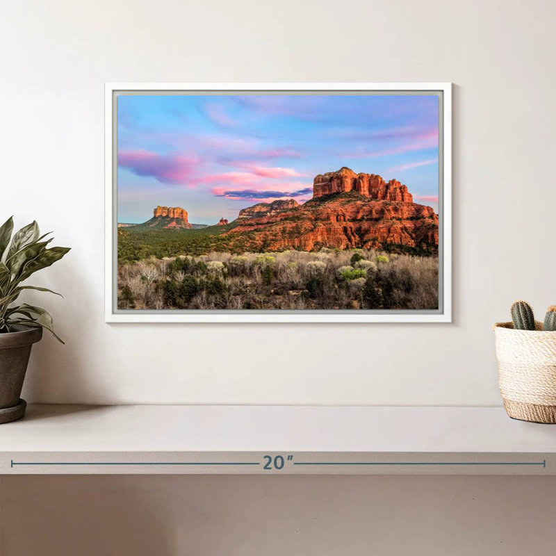 Sedona Rock Formations, Cadre flottant blanc, 13 po x 9 po