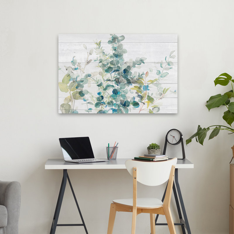 Jardin d'eucalyptus I sur une barrière, H 36 po x l 24 po