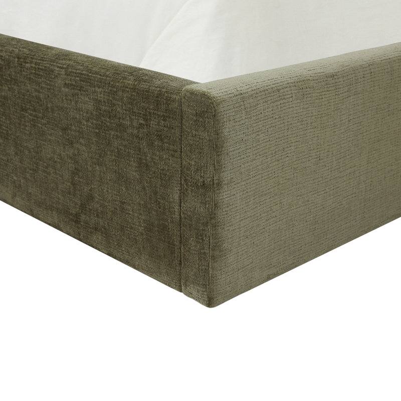 Lit en chenille Marcelline, Olive Green, Grand lit