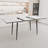47" To 63" Extendable Table, White Marble Effect, Metal Base, Suitable For 2 - 6 People Decorative, Modern Industrial Practical Living