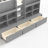 Kids Twin Size Low Loft Bed, Cool Gray Mixed Wood Construction, With Built-In Storage, Curtain and Chalkboard, For Small Bedrooms-1566612436-1566612439