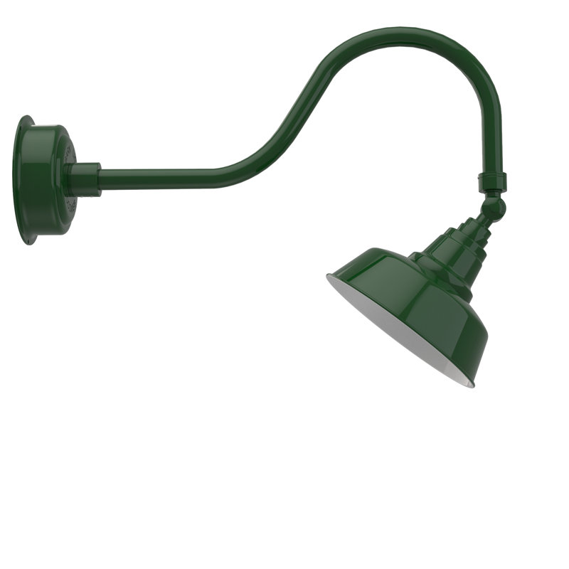 Luminaire de grange d’extérieur à del goodyear, Vert rétro, H 26,125 po x l 16 po x P 39 po
