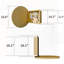 Armoire à pharmacie ronde en surface avec miroir et tablettes réglables, finition or mat pour salles de bain modernes-1297149120-1297149126