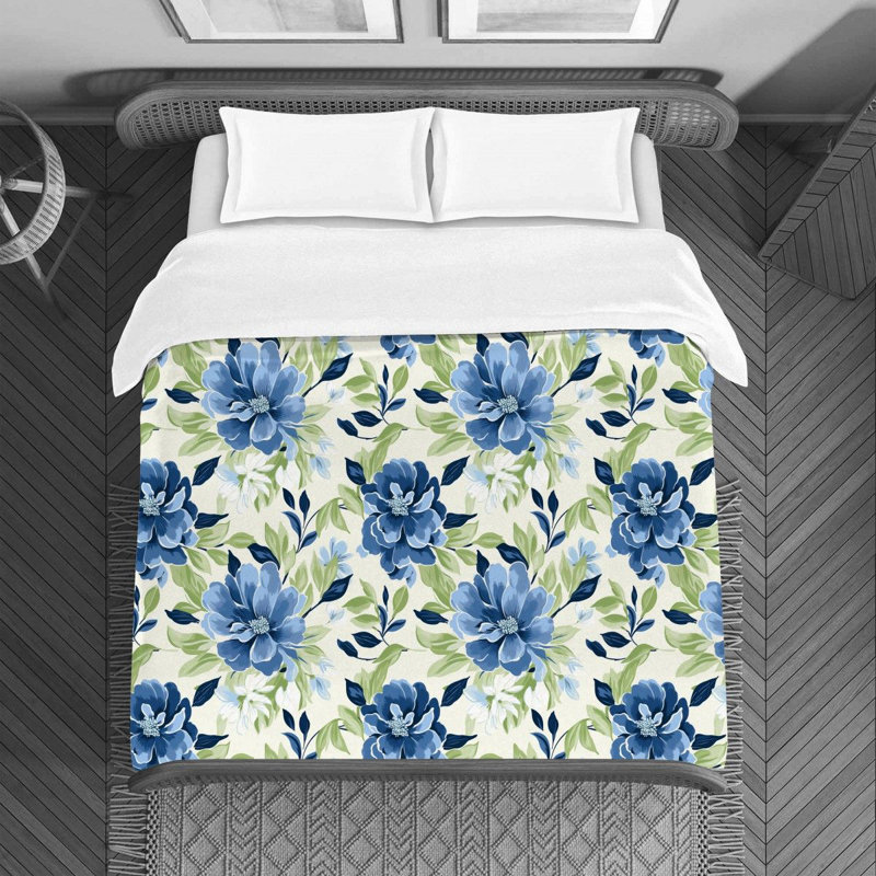 Literie florale Avilene, Housse de couette pour lit simple