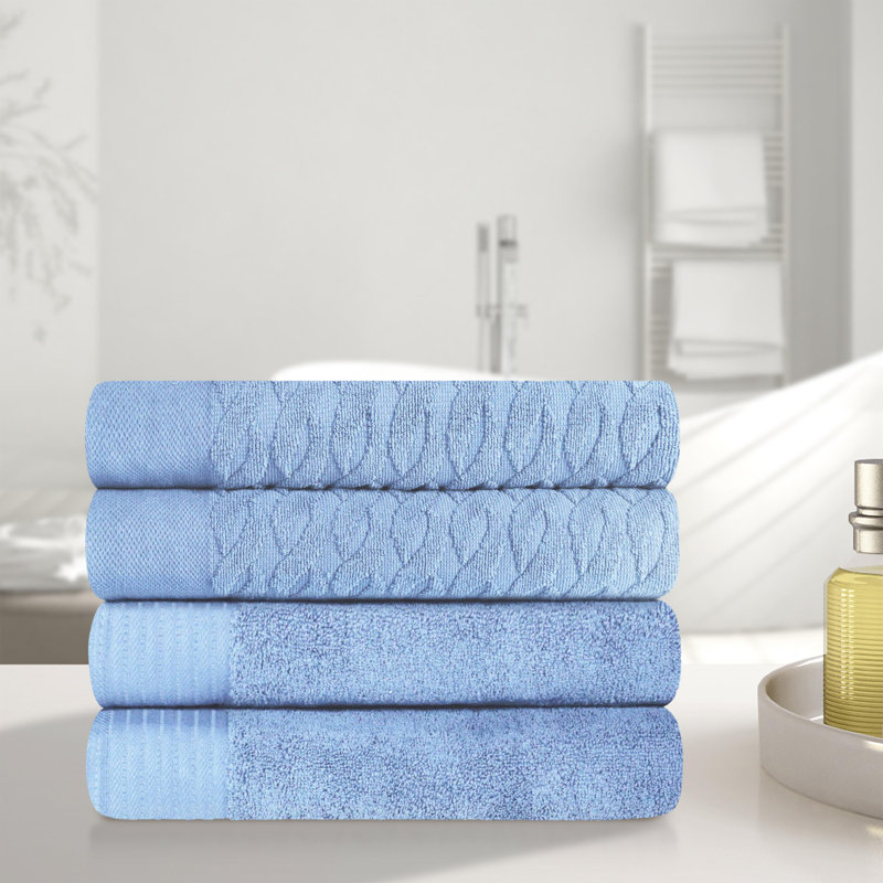 Ensemble de 4 serviettes de bain Nisswa, Bleu