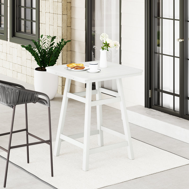 Table de bar extérieure carrée L 30,8 po x l 30,8 po Laguna, Blanc