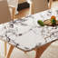 Ensemble de table de salle à manger rectangulaire en marbre artificiel-105249483