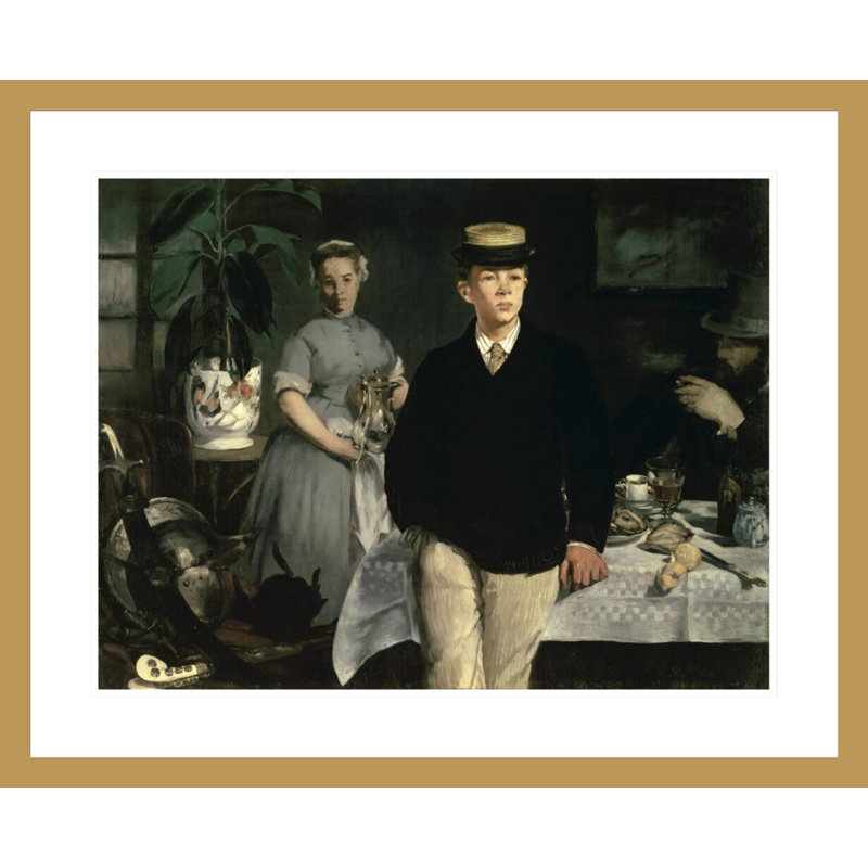 «Luncheon in the Studio» par Edward Manet, impression giclée encadrée, H 23,5 po x l 28,84 po