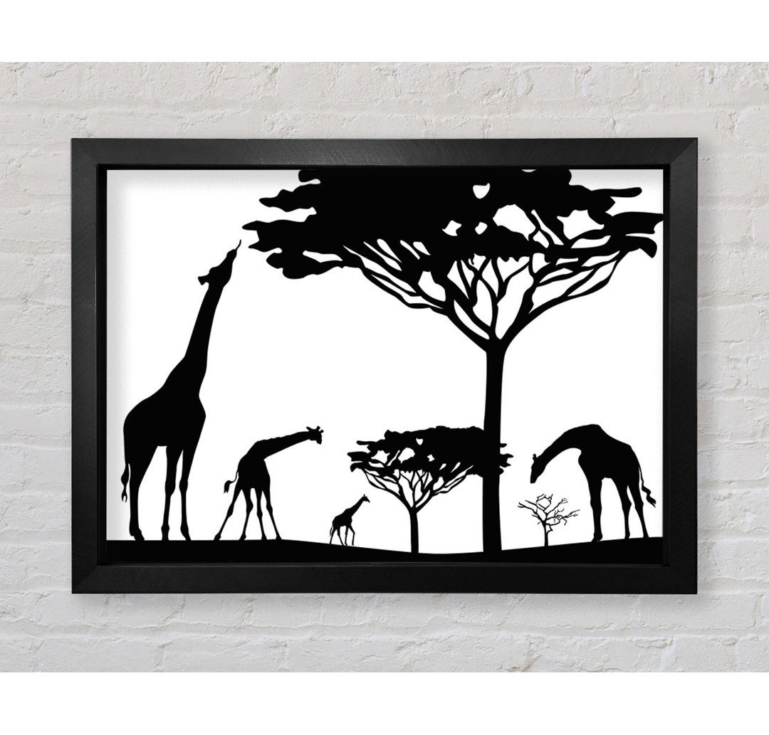 Giraffe Silhouette - Druck