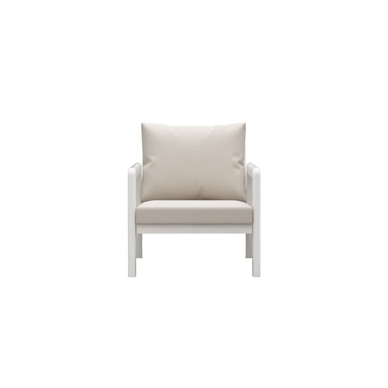 Kleper 4 - Person Patio Conversation Set with Cushions, White, White