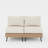 2 Person Armless Wicker Sofa Beige-547829117