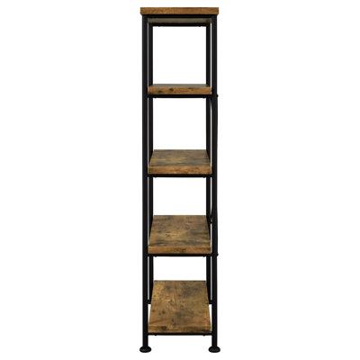 Bureau d'ordinateur et bibliothèque 2 pièces Avon Nutmeg, L 47,25 po x l 23,5 po x H 30,5 po, bois d'ingénierie, 1 pièce, bureau d'ordinateur - brun rustique, copie romanesque Cet ensemble de deux
