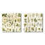 Tewkesbury - ensemble de 2 collages carrés floraux et botaniques-101861524-101861522
