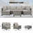 7-Piece Rattan Outdoor Sectional Seating Group with Cushions-1876096743-1863570578