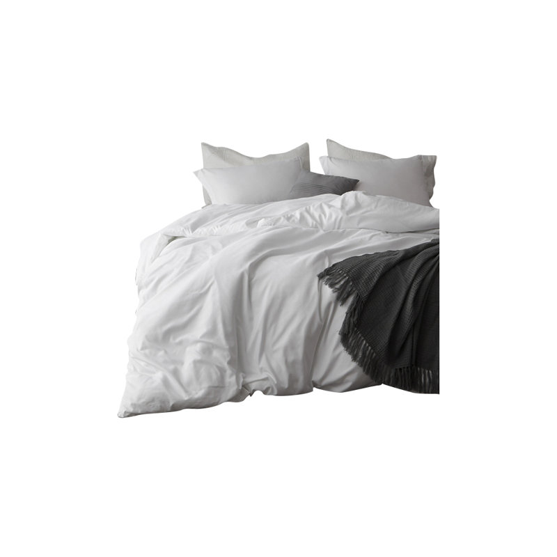 Modern & Contemporary Microfiber / Polyester Duvet Cover, Queen Duvet Cover + 2 Standard Shams, Alloy