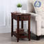 Table de bout rectangulaire en bois avec rangement de style transitionnel Bhairavi-118803030-48191510