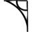 Galveston Wrought Iron Bracket, (Triple center brace), Powder Coated Black-121527227