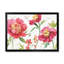 «Red Springflowers and Handpainted Butterfly», reproduction d'art sur toile-48412691-48412692