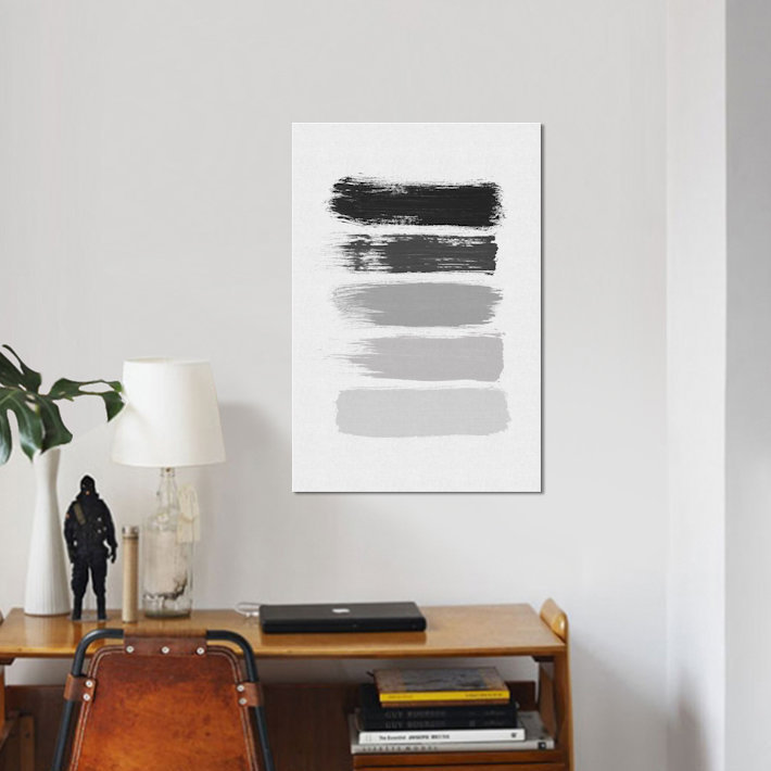 «Stripes», impression sur toile, H 18 po x l 12 po x P 1,5 po, Toile tendue, Pas de tapis