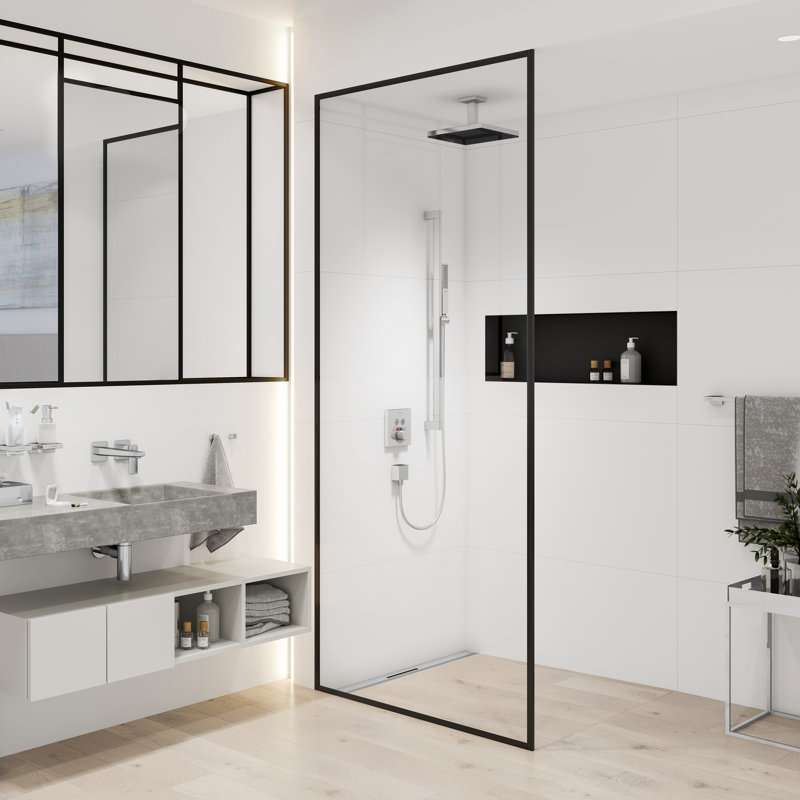Tuyau d'extension pour plafonnier E hansgrohe Pulsifier E, 4 po, Chrome