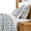 Handstitched Fish Print Kantha Coverlet-108999975