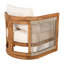 Ensemble de conversation en corde tissée avec cadre en bois d'acacia Aldo-352289930