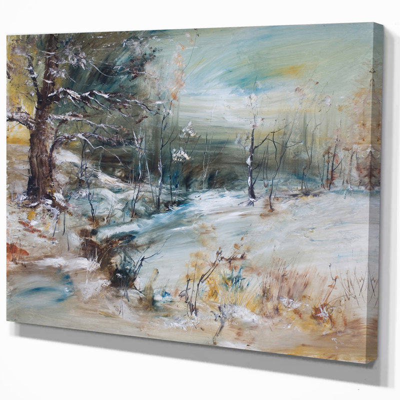 Snowy Trees - impression de paysages, H 20 po x l 20 po x P 1 po